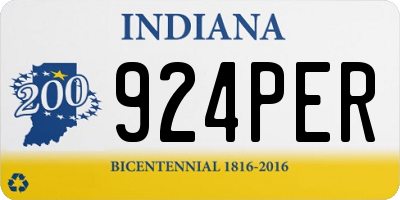 IN license plate 924PER