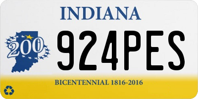IN license plate 924PES