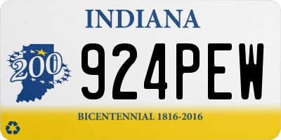IN license plate 924PEW
