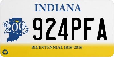IN license plate 924PFA
