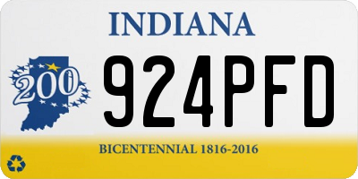 IN license plate 924PFD