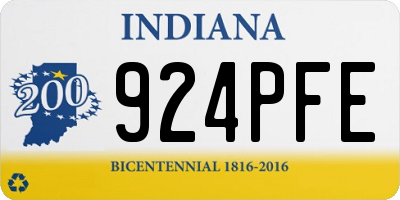 IN license plate 924PFE