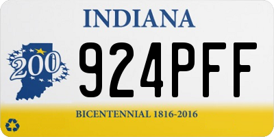 IN license plate 924PFF