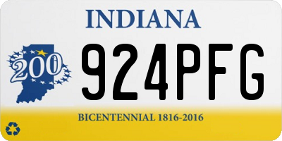 IN license plate 924PFG