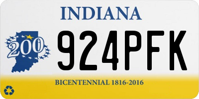 IN license plate 924PFK