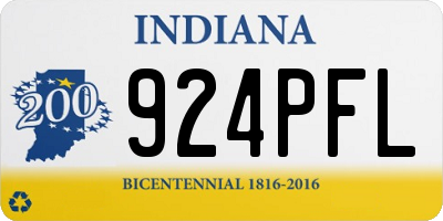IN license plate 924PFL
