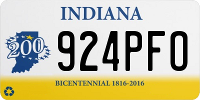 IN license plate 924PFO