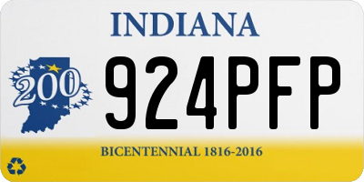 IN license plate 924PFP