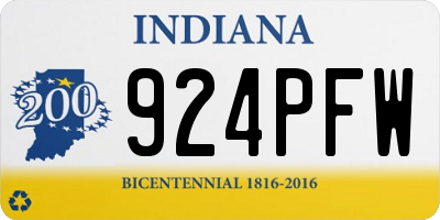 IN license plate 924PFW