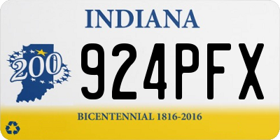 IN license plate 924PFX