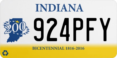 IN license plate 924PFY
