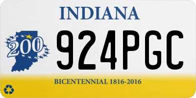 IN license plate 924PGC