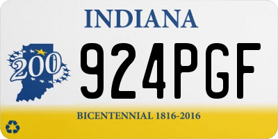 IN license plate 924PGF