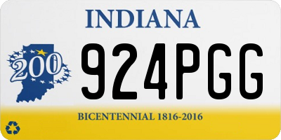 IN license plate 924PGG