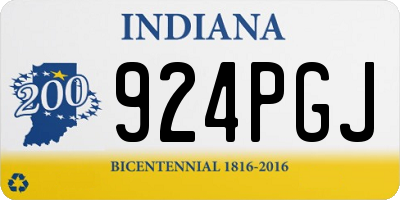 IN license plate 924PGJ