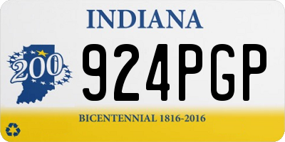 IN license plate 924PGP
