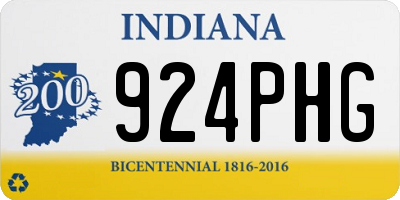 IN license plate 924PHG