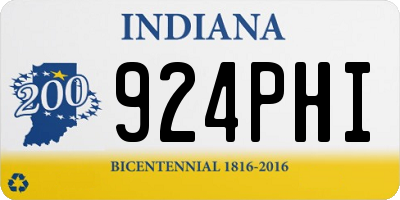 IN license plate 924PHI