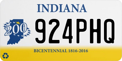 IN license plate 924PHQ