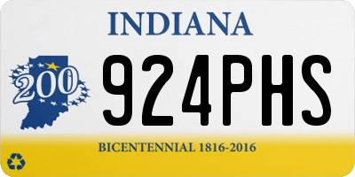 IN license plate 924PHS