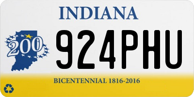 IN license plate 924PHU