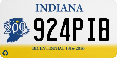 IN license plate 924PIB