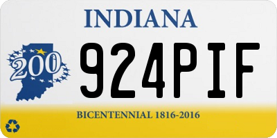 IN license plate 924PIF