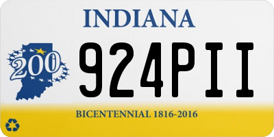 IN license plate 924PII