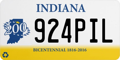 IN license plate 924PIL