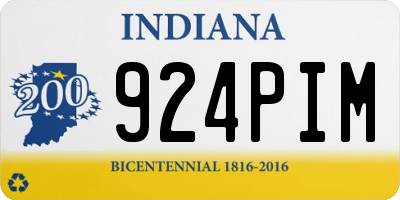 IN license plate 924PIM