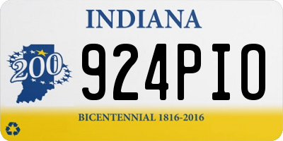 IN license plate 924PIO