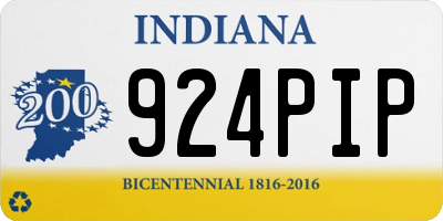 IN license plate 924PIP