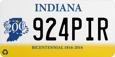 IN license plate 924PIR