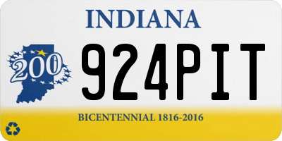 IN license plate 924PIT