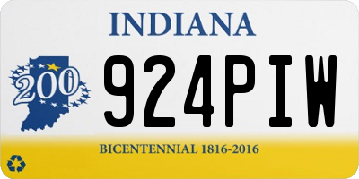 IN license plate 924PIW