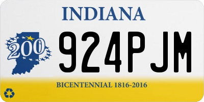 IN license plate 924PJM