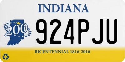 IN license plate 924PJU