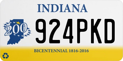 IN license plate 924PKD