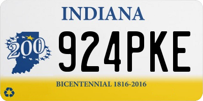 IN license plate 924PKE