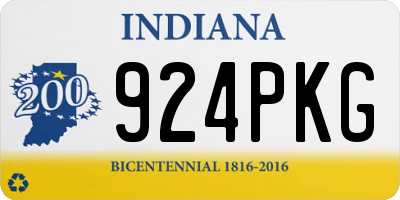IN license plate 924PKG