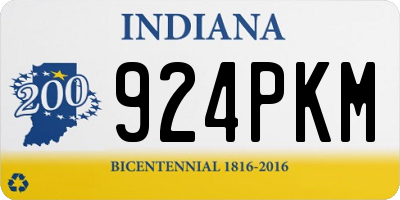 IN license plate 924PKM