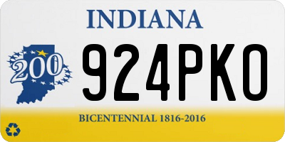 IN license plate 924PKO