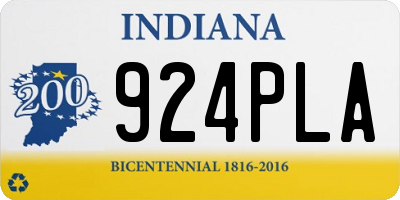 IN license plate 924PLA
