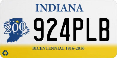 IN license plate 924PLB