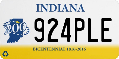 IN license plate 924PLE