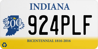 IN license plate 924PLF