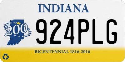 IN license plate 924PLG