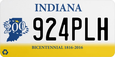 IN license plate 924PLH