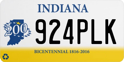 IN license plate 924PLK