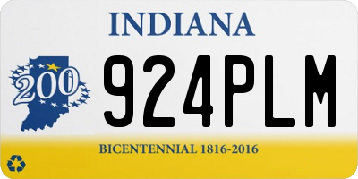 IN license plate 924PLM